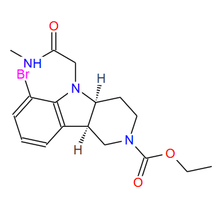 (4aS,9bR)-6-溴-5-(2-(甲基氨基)-2-氧代乙基)-3,4,4a,5-四氢-1H-吡啶并[4,3-b]吲哚-2(9bH)-甲酸乙酯,(4aS,9bR)-Ethyl 6-bromo-5-(2-(methylamino)-2-oxoethyl)-3,4,4a,5-tetrahydro-1H-pyrido[4,3-b]indole-2(9bH)-carboxylate