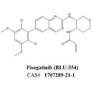 Fisogatinib (BLU-554),N-((3S,4S)-3-((6-(2,6-dichloro-3,5-dimethoxyphenyl)quinazolin-2-yl)amino)tetrahydro-2H-pyran-4-yl)acrylamide