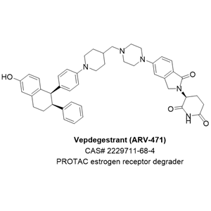 Vepdegestrant (ARV-471),(S)-3-(5-(4-((1-(4-((1R,2S)-6-hydroxy-2-phenyl-1,2,3,4-tetrahydronaphthalen-1-yl)phenyl)piperidin-4-yl)methyl)piperazin-1-yl)-1-oxoisoindolin-2-yl)piperidine-2,6-dione