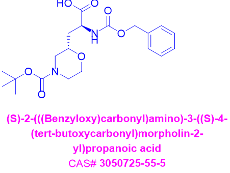 (S)-2-(((苄氧基)羰基)氨基)-3-((S)-4-(叔丁氧基羰基)吗啉-2-基)丙酸,(S)-2-(((Benzyloxy)carbonyl)amino)-3-((S)-4-(tert-butoxycarbonyl)morpholin-2-yl)propanoic acid