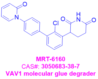 3-[2-氯-4'-[2-氧代吡啶-1(2H)-基]-[1,1'-联苯]-3-基]哌啶-2,6-二酮,VAV1 molecular glue degrader MRT-6160
