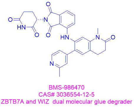 BMS-986470,(S)-2-(2,6-dioxopiperidin-3-yl)-4-((1-methyl-6-(2-methylpyridin-4-yl)-2-oxo-1,2,3,4-tetrahydroquinolin-7-yl)amino)isoindoline-1,3-dione