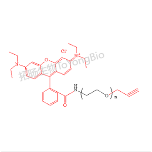罗丹明聚乙二醇炔基；炔基聚乙二醇罗丹明,RB-PEG-Alkyne;Alkyne-PEG-RB