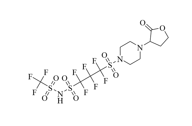 1,1,2,2,3,3-六氟-3-((4-(2-氧代四氢呋喃-3-基)哌嗪-1-基)磺酰基)-N-((三氟甲基)磺酰基)丙烷-1-磺酰胺,1,1,2,2,3,3-hexafluoro-3-((4-(2-oxotetrahydrofuran-3-yl)piperazin-1-yl)sulfonyl)-N-((trifluoromethyl)sulfonyl)propane-1-sulfonamide