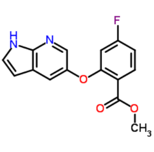 2-[(1H-吡咯并[2,3-b]吡啶-5-基)氧基]-4-氟苯甲酸甲酯,Methyl 4-Fluoro-2-{1H-pyrrolo[2,3-b]pyridin-5-yloxy}benzoate