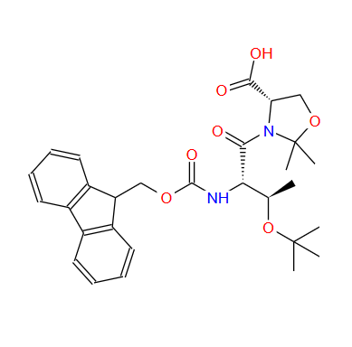 (S)-3-(N-(((9H-芴-9-基)甲氧基)羰基)-O-(叔丁基)-L-苏氨酸)-2,2-二甲基恶唑烷-4-羧酸,Fmoc-Thr(tBu)-Ser(Psi(Me,Me)Pro)-OH
