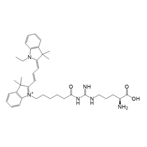 Cy3-精氨酸，CY3-L(+)-Arginine，Cy3-L-精氨酸，Cy3-Arg / Arg-Cy3，L-Arginine-Cy3 conjugate，橙色荧光标记碱性氨基酸探针
