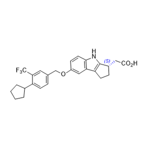 伊曲莫德杂质07,(S)-2-(7-((4-cyclopentyl-3-(trifluoromethyl)benzyl)oxy)-1,2,3,4-tetrahydrocyclopenta[b]indol-3-yl)acetic acid
