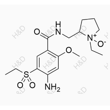 氨磺必利EP杂质F,2-((4-amino-5-(ethylsulfonyl)-2-methoxybenzamido)methyl)-1-ethylpyrrolidine 1-oxide