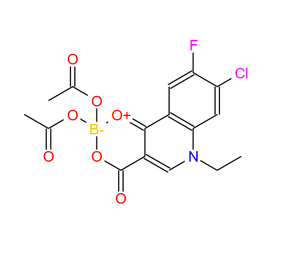 诺氟沙星螯合物,Boron, bis(acetato-κO)[7-chloro-1-ethyl-6-fluoro-1,4-dihydro-4-(oxo-κO)-3-quinolinecarboxylato-κO3]-, (T-4)-