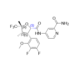 苏泽曲林杂质05,4-((2S,3S,4S,5R)-3-(3,4-difluoro-2-methoxyphenyl)-4,5-dimethyl-5-(trifluoromethyl)tetrahydrofuran-2-carboxamido)picolinamide