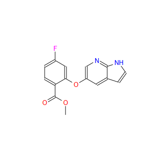 2-((1H-吡咯[2,3-b]吡啶-5-基)氧基)-4-氟苯甲酸甲酯,Methyl 2-((1H-pyrrolo[2,3-b]pyridin-5-yl)oxy)-4-fluorobenzoate