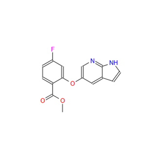 2-((1H-吡咯[2,3-b]吡啶-5-基)氧基)-4-氟苯甲酸甲酯,Methyl 2-((1H-pyrrolo[2,3-b]pyridin-5-yl)oxy)-4-fluorobenzoate