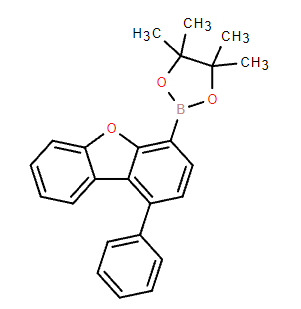 4,4,5,5-四甲基-2-(1-苯基二苯并[b,d]呋喃-4-基)-1,3,2-二氧硼烷,4,4,5,5-tetramethyl-2-(1-phenyldibenzo[b,d]furan-4-yl)-1,3,2-dioxaborolane