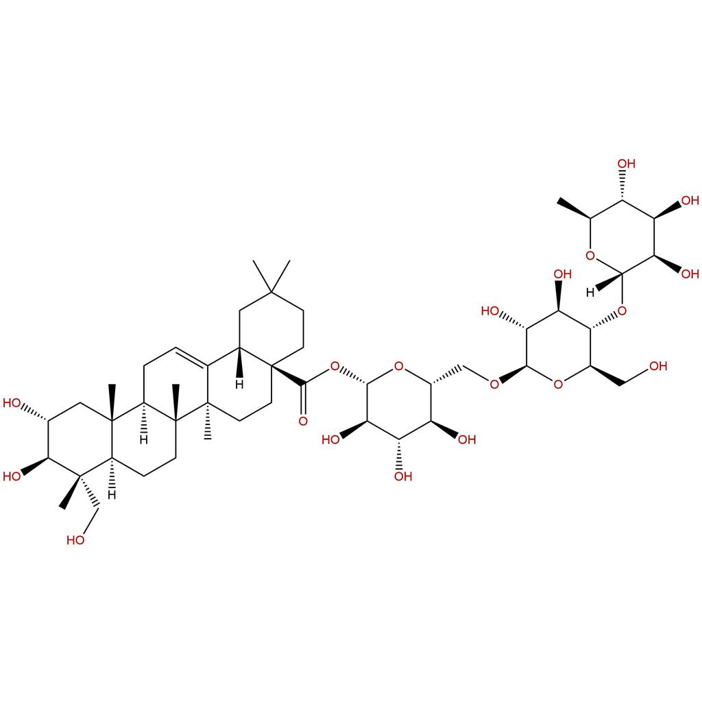 积雪草酸-28-O-鼠李糖(1-4)葡萄糖(1-6)葡萄糖苷,Scheffoleoside A
