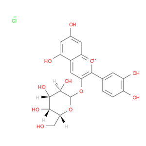 氯化矢车菊素半乳糖苷,Idaein chloride;Cyanidin 3-O-galactoside