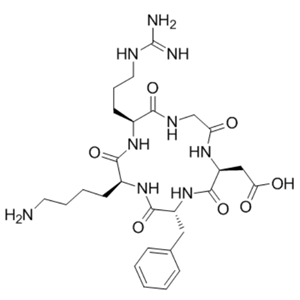 2-((2S,5R,8S,11S)-8-(4-氨基丁基)-5-苄基-11-(3-胍丙基)-3,6,9,12,15-五氧代-1,4,7,10,13-五氮杂环十五烷-2-基)乙酸,Cyclo(-RGDfK)