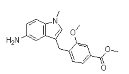 4-[(5-氨基-1-甲基-1H-吲哚-3-基)甲基]-3-甲氧基苯甲酸甲酯,4-[(5-Amino-1-methyl-1H-indol-3-yl)methyl]-3-methoxybenzoic acid methyl ester