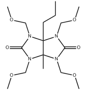 1,3,4,6-四(甲氧基甲基)-3a-甲基-6a-正丙基四氢咪唑[4,5-并]咪唑-2,5(1H,3H)-二酮,3a-methyl-6a-n-propyl-1,3,4,6-tetramethoxymethyl glycolurea