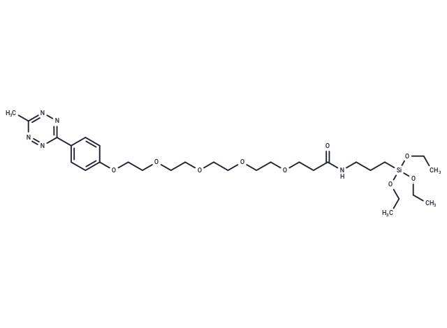 化合物 Methyltetrazine-PEG5-triethoxysilane,Methyltetrazine-PEG5-triethoxysilane