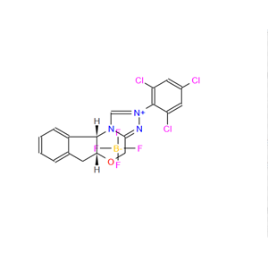 (5aR,10bS)-2-(2,4,6-三氯苯基)-4,5a,6,10b-四氢茚并[2,1-b][1,2,4]三唑并[4,3-d][1,4]恶嗪-2-鎓四氟硼酸盐,(5aR,10bS)-2-(2,4,6-trichlorophenyl)-4,5a,6,10b-tetrahydroindeno[2,1-b][1,2,4]triazolo[4,3-d][1,4]oxazin-2-ium tetrafluoroborate