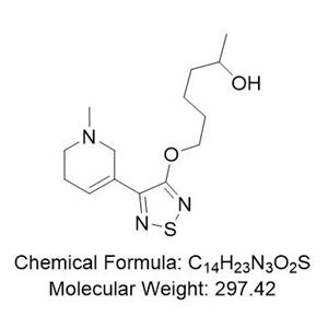 6-((4-(1-甲基-1,2,5,6-四氢吡啶-3-基)-1,2,5-噻二唑-3-基)氧基)己-2-醇,6-((4-(1-methyl-1,2,5,6-tetrahydropyridin-3-yl)-1,2,5-thiadiazol-3-yl)oxy)hex-2-ol
