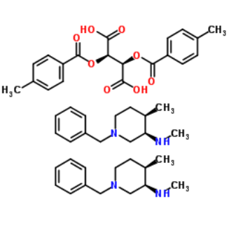 (2R,3R)-2,3-双[(4-甲基苯甲酰基)氧基]丁二酸和 (3R,4R)-N,4-二甲基-1-(苯基甲基)-3-哌啶胺的化合物,(3R,4R)-1-Benzyl-N,4-dimethylpiperidin-3-amine ((2R,3R)-2,3-bis((4-methylbenzoyl)oxy)succinate)