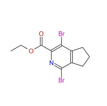 1,4-二溴-6,7-二氢-5H-环戊[C]吡啶-3-羧酸乙酯,5H-Cyclopenta[c]pyridine-3-carboxylic acid, 1,4-dibromo-6,7-dihydro-, ethyl ester