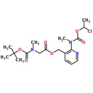 N-甲基-N-(3-[((N-叔丁氧羰基-N-甲基氨基)乙酰氧基)甲基]吡啶-2-基)氨基甲酸(1-氯乙基)酯,N-Methyl-N-(3-[((N-tert-butoxycarbonyl-N-methylamino)acetoxy)methyl]pyridin-2-yl)carbamic acid 1-chloroethyl ester