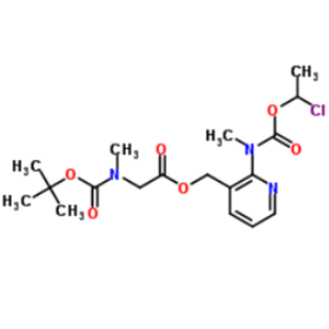 N-甲基-N-(3-[((N-叔丁氧羰基-N-甲基氨基)乙酰氧基)甲基]吡啶-2-基)氨基甲酸(1-氯乙基)酯,N-Methyl-N-(3-[((N-tert-butoxycarbonyl-N-methylamino)acetoxy)methyl]pyridin-2-yl)carbamic acid 1-chloroethyl ester