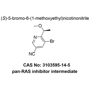 pan-RAS inhibitor intermediate 1,(S)-5-bromo-6-(1-methoxyethyl)nicotinonitrile