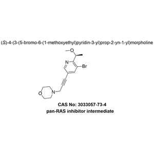 pan-RAS inhibitor intermediate,(S)-4-(3-(5-bromo-6-(1-methoxyethyl)pyridin-3-yl)prop-2-yn-1-yl)morpholine