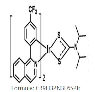 双（1-（4-（三氟甲基）苯基）异喹啉）（N，N-二异丙基二硫代氨基甲酸酯）铱（III）,Bis(1-(4-(trifluoromethyl)phenyl)isoquinoline)(N,N-diisopropyldithiocarbamate)iridium(III)