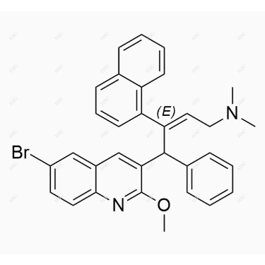 贝达喹啉杂质10,(E)-4-(6-bromo-2-methoxyquinolin-3-yl)-N,N-dimethyl-3-(naphthalen-1-yl)-4-phenylbut-2-en-1-amine