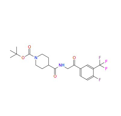 1-Boc-4-(2-(4-氟-3-(三氟甲基)苯基)-2-氧代乙基)哌啶,1-Boc-4-(2-(4-Fluoro-3-(trifluoromethyl)phenyl)-2-oxoethylcarbamoyl)piperidine