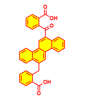 2-({12-[(2-羧基苯基)羰基]屈-6-基}甲基)苯甲酸,2-((12-(2-carboxybenzoyl)chrysen-6-yl)methyl)benzoic acid