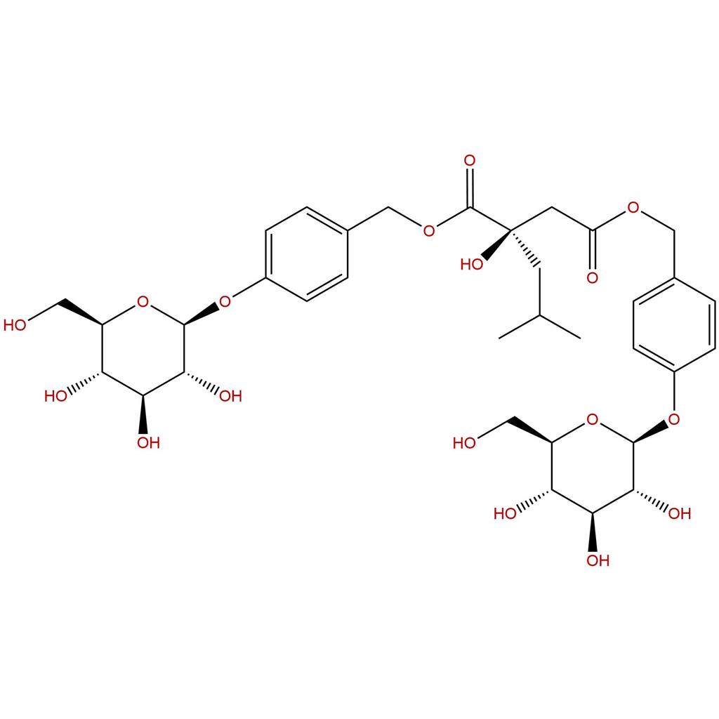 1,4-二[4-(葡萄糖氧)苄基]-2-异丁基苹果酸酯,Militarine