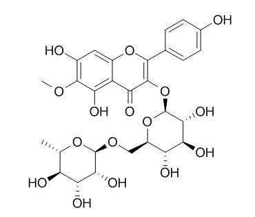 3,4′,5,7-四羟基-6-甲氧基黄酮-3-O-芸香糖苷,6-Methoxykaempferol 3-O-rutinoside