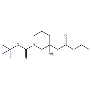 3-氨基-3-(2-乙氧基-2-氧代乙基)哌啶-1-羧酸叔丁酯,tert-Butyl 3-amino-3-(2-ethoxy-2-oxoethyl)piperidine-1-carboxylate
