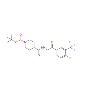 1-Boc-4-(2-(4-氟-3-(三氟甲基)苯基)-2-氧代乙基)哌啶,1-Boc-4-(2-(4-Fluoro-3-(trifluoromethyl)phenyl)-2-oxoethylcarbamoyl)piperidine