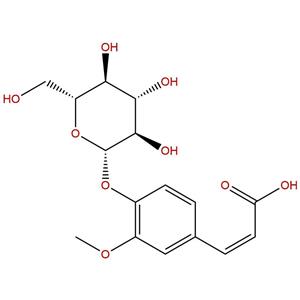 (Z)-阿魏酸-4-O-葡萄糖苷，cis-Ferulic acid 4-O-β-D-glucopyranoside，94942-20-8