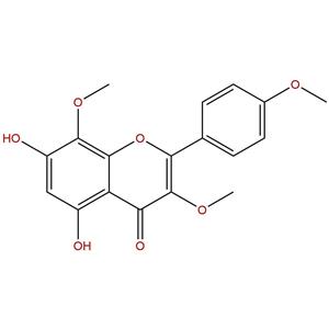 5,7-二羟基-3,8,4'-三甲氧基黄酮，5,7-Dihydroxy-3,4',8-trimethoxyflavone，1570-09-8