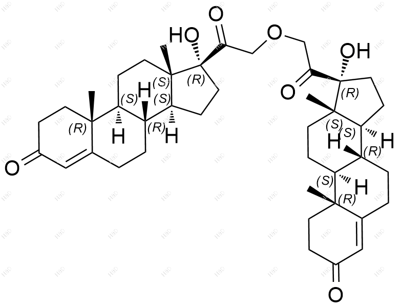 克拉司酮二聚体,(8R,8'R,9S,9'S,10R,10'R,13S,13'S,14S,14'S,17R,17'R)-17,17'-(2,2'-oxybis(acetyl))bis(17-hydroxy-10,13-dimethyl-6,7,8,9,10,11,12,13,14,15,16,17-dodecahydro-1H-cyclopenta[a]phenanthren-3(2H)-one)