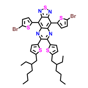 4,9-双(5-溴苯-2-基)-6,7-双(5-(2-乙基己基)噻吩-2-基)-[1,2,5]噻二唑并[3,4-g]喹喔啉,4,9-bis(5-bromothiophene-2-yl)-6,7-bis(5-(2-ethylhexyl)thiophene-2-yl)-[1,2,5]thiadiazolo[3,4-g]quinoxaline