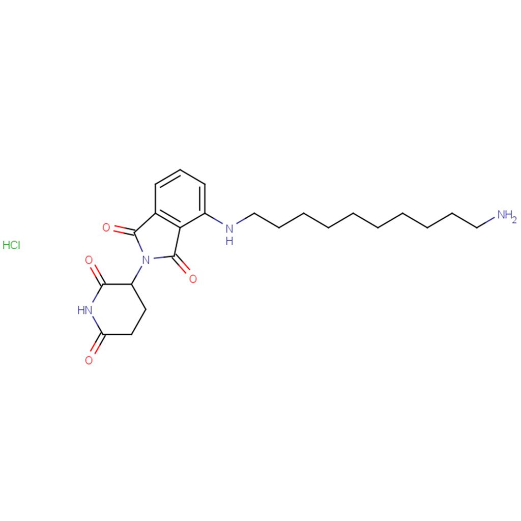 化合物 Thalidomide-NH-C10-NH2 hydrochloride,Thalidomide-NH-C10-NH2 hydrochloride