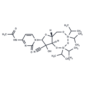 化合物 N-(1-((6aR,8R,9aR)-9-Cyano-9-hydroxy-2,2,4,4-tetraisopropyltetrahydro-6H-furo[3,2-f][1,3,5,2,4]trioxadisilocin-8-yl)-2-oxo-1,2-dihydropyrimidin-4-yl)acetamide|T67388|TargetMol