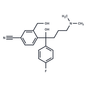 化合物 4-(4-(Dimethylamino)-1-(4-fluorophenyl)-1-hydroxybutyl)-3-(hydroxymethyl)benzonitrile|T67635|TargetMol