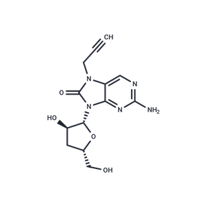 化合物 2-Amino-7-propargyl-7,8-dihydro-8-oxo-9-(beta-D-3-deoxy-ribofuranosyl)purine,2-Amino-7-propargyl-7,8-dihydro-8-oxo-9-(beta-D-3-deoxy-ribofuranosyl)purine