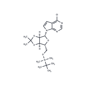 化合物 4-Chloro-7-[(5-O-t-butyldimethylsilyl)-2,3-O-isopropyli-dene-β-D-ribofuranosyl]-7H-pyrrolo[2,3-d]pyrimidine,4-Chloro-7-[(5-O-t-butyldimethylsilyl)-2,3-O-isopropyli-dene-β-D-ribofuranosyl]-7H-pyrrolo[2,3-d]pyrimidine