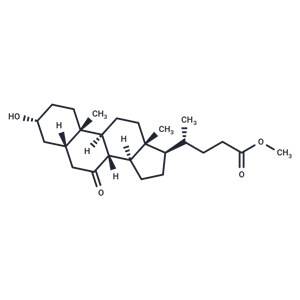 化合物 (R)-Methyl 4-((3R,5S,8R,9S,10S,13R,14S,17R)-3-hydroxy-10,13-dimethyl-7-oxohexadecahydro-1H-cyclopenta[a]phenanthren-17-yl)pentanoate|T66656|TargetMol